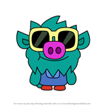 How to Draw Swizzle from Moshi Monsters