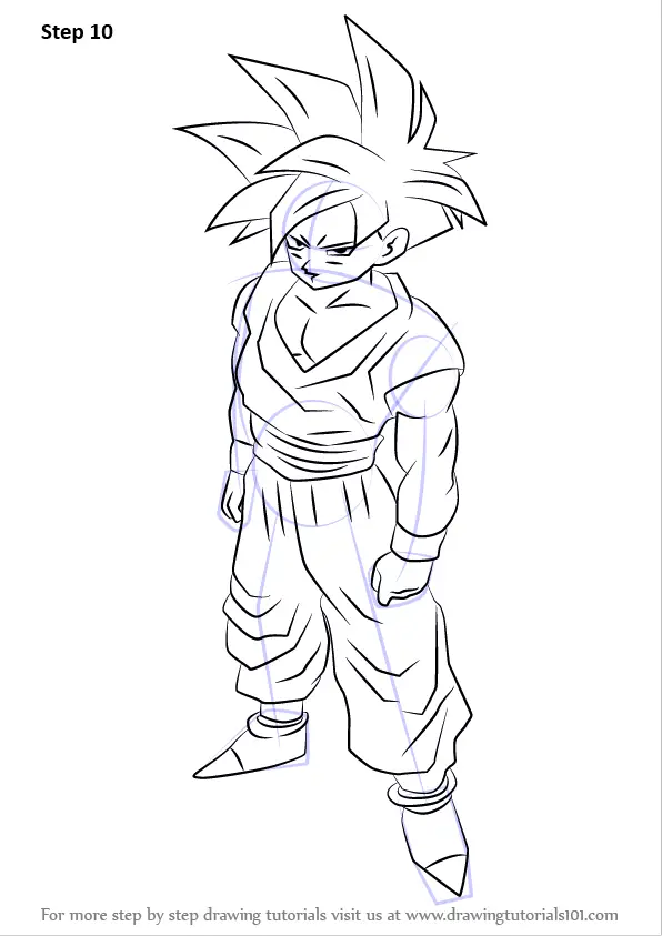 Learn How To Draw Teen Gohan From Dragon Ball Z Dragon Ball Z Step By Step Drawing Tutorials