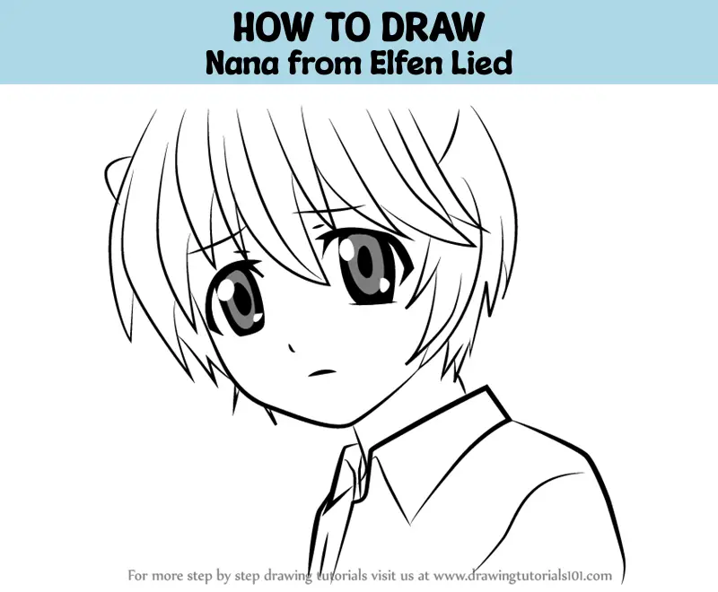 How To Draw Nana From Elfen Lied Elfen Lied Step By Step