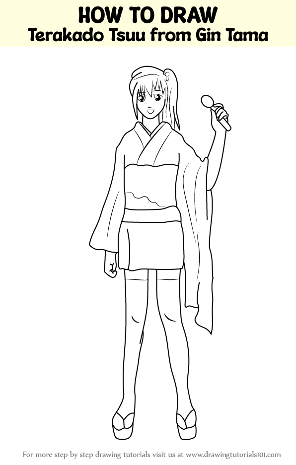 How To Draw Terakado Tsuu From Gin Tama Gin Tama Step By Step