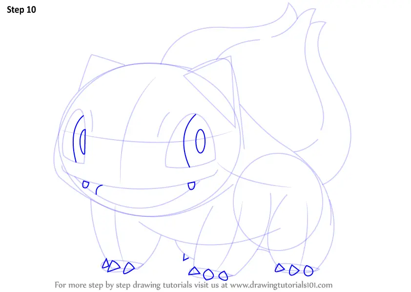 Learn How to Draw Bulbasaur from Pokemon (Pokemon) Step by Step