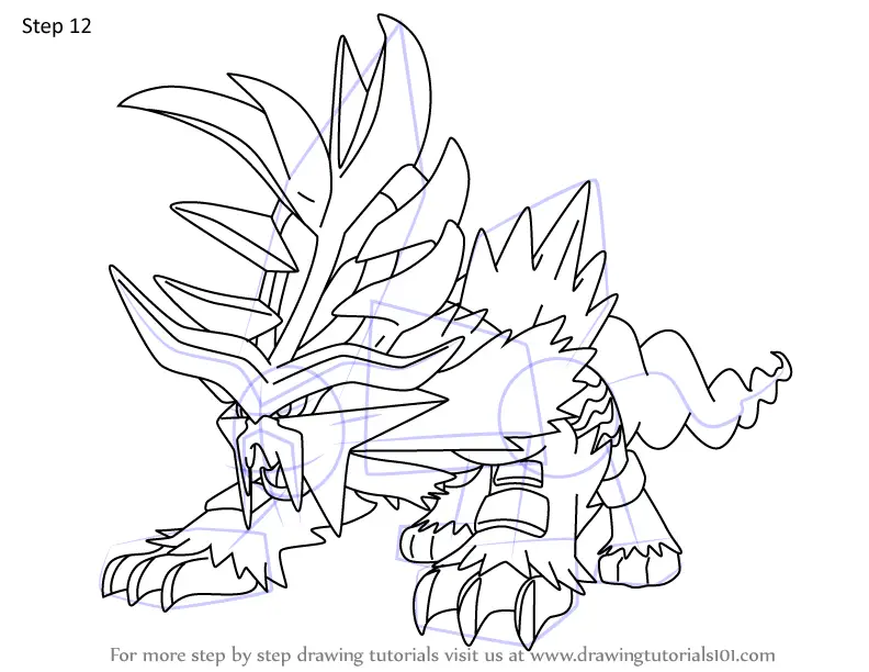 How To Draw Gouging Fire From Pokemon Pokemon Step By Step