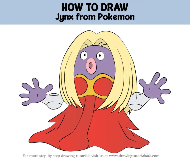 How To Draw Jynx From Pokemon Pokemon Step By Step