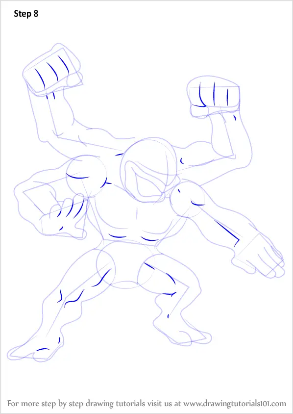 learn-how-to-draw-machamp-from-pokemon-pokemon-step-by-step-drawing