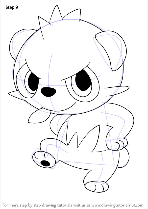 Learn How to Draw Pancham from Pokemon (Pokemon) Step by Step : Drawing