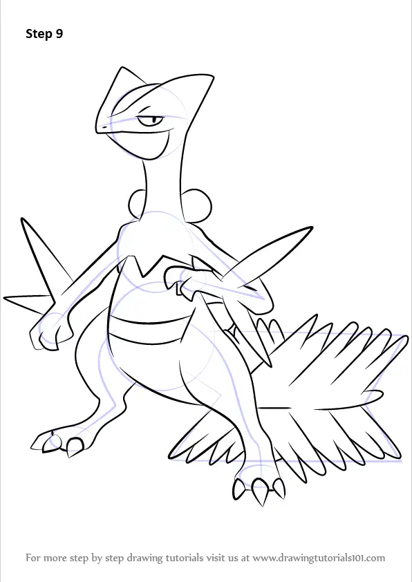 Learn How to Draw Sceptile from Pokemon (Pokemon) Step by Step
