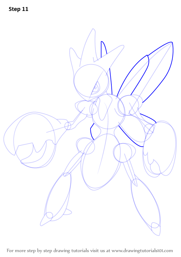 How To Draw Scizor From Pokemon Pokemon Step By Step