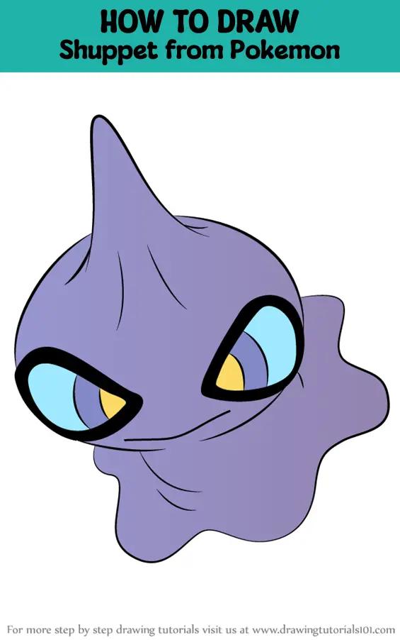 How To Draw Shuppet From Pokemon Pokemon Step By Step