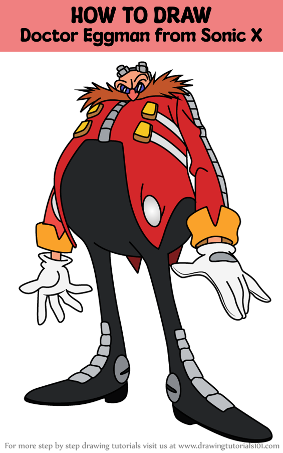 How To Draw Doctor Eggman From Sonic X Sonic X Step By Step