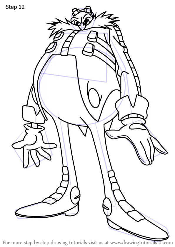 Sonic Coloring Dr Robotnik Eggman Doctor Drawing Draw Anime 