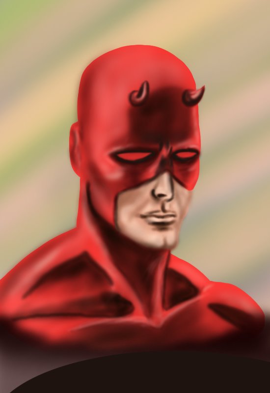 Learn How to Draw Daredevil Face (Daredevil) Step by Step Drawing