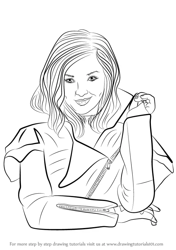 mal and evie from descendants coloring pages - photo #11