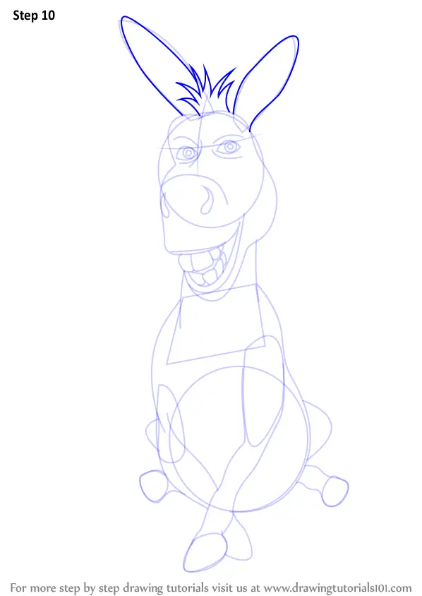 Donkey Shrek Film Series Drawing Screaming Donkey From Shrek Drawings