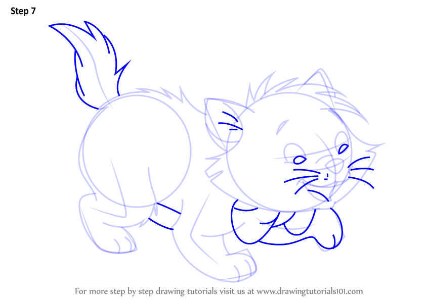 How To Draw Toulouse From The Aristocats The Aristocats Step By Step