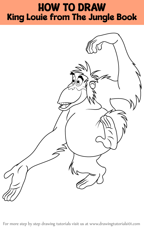 How To Draw King Louie From The Jungle Book The Jungle Book Step By