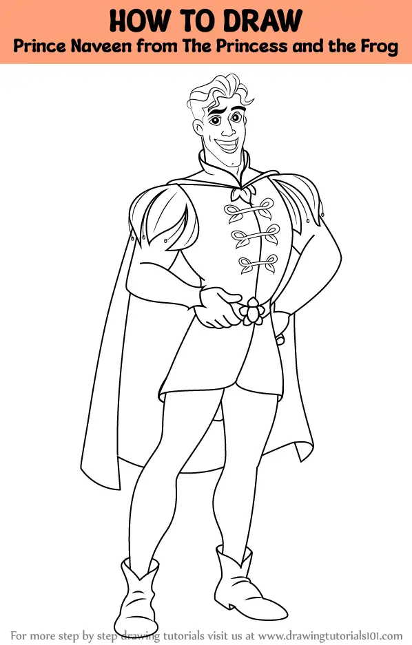 How To Draw Prince Naveen From The Princess And The Frog The Princess