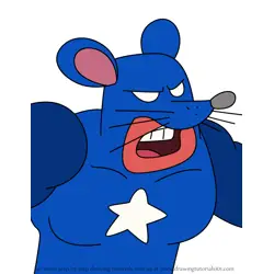 How to Draw America Rat from Big City Greens