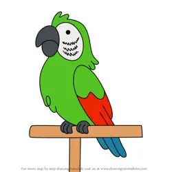 How to Draw Gloria_s parrot from Big City Greens