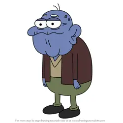 How to Draw Old Blue Man from Big City Greens