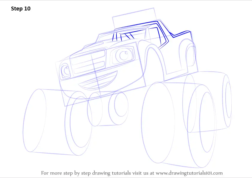 Step by Step How to Draw Blaze from Blaze and the Monster Machines