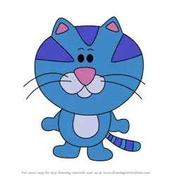 How to Draw Blue Kitten from Blue's Clues