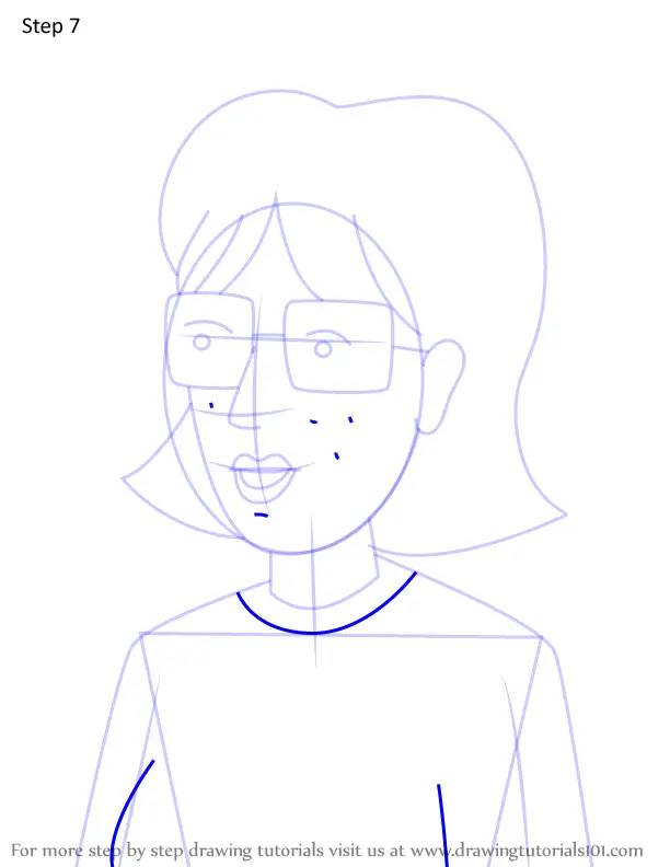 How To Draw Amelia From Daria Daria Step By Step