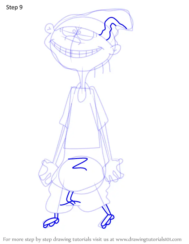 How To Draw Edd From Ed Edd N Eddy Ed Edd N Eddy Step By Step