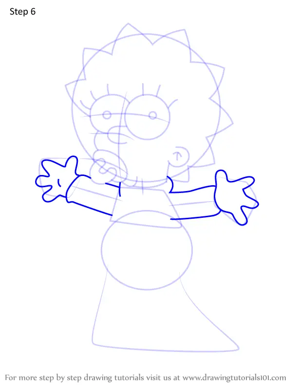 Step By Step How To Draw Maggie Simpson From Futurama