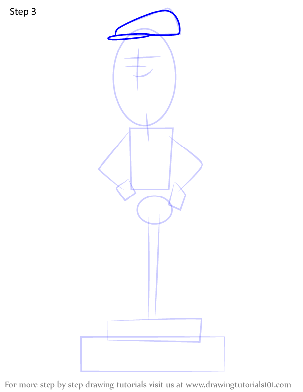 How To Draw Statue Steve From Grojband Grojband Step By Step