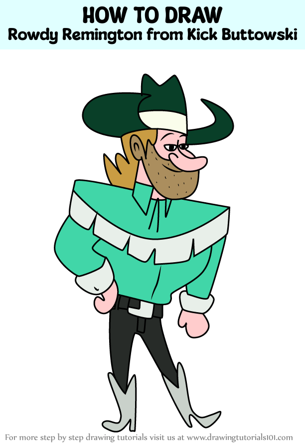 How To Draw Rowdy Remington From Kick Buttowski Kick Buttowski Step