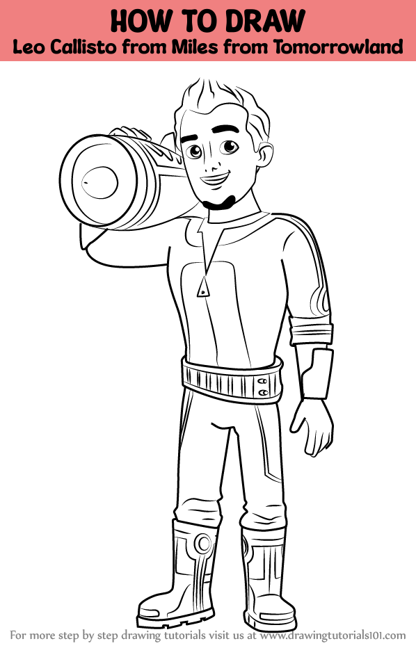 How To Draw Leo Callisto From Miles From Tomorrowland Miles From