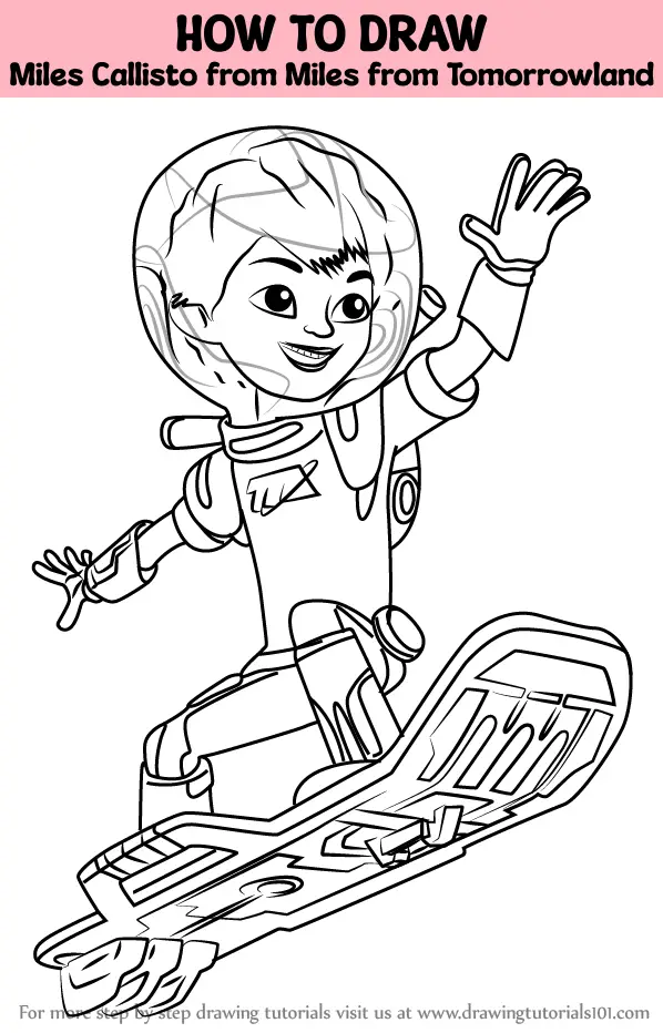 How To Draw Miles Callisto From Miles From Tomorrowland Miles From