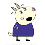 How to Draw Signora Goat from Peppa Pig