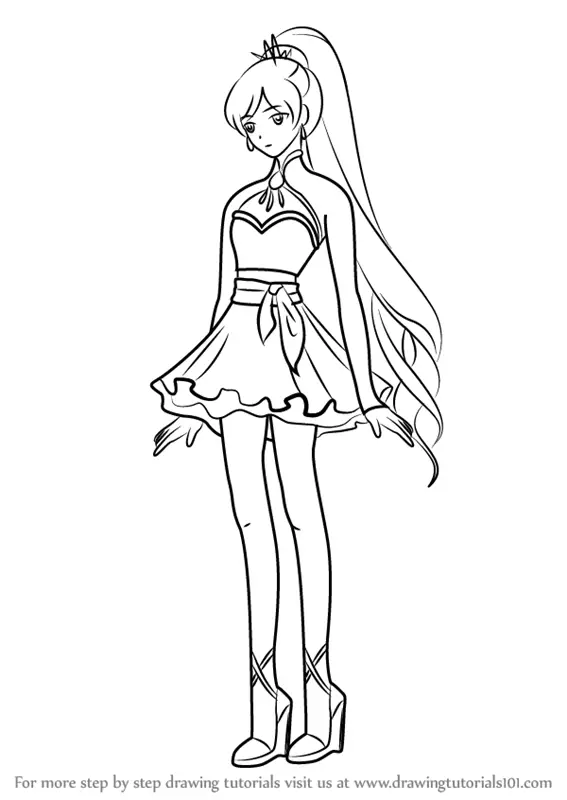 Rwby Ruby Rose Coloring Pages Coloring Pages