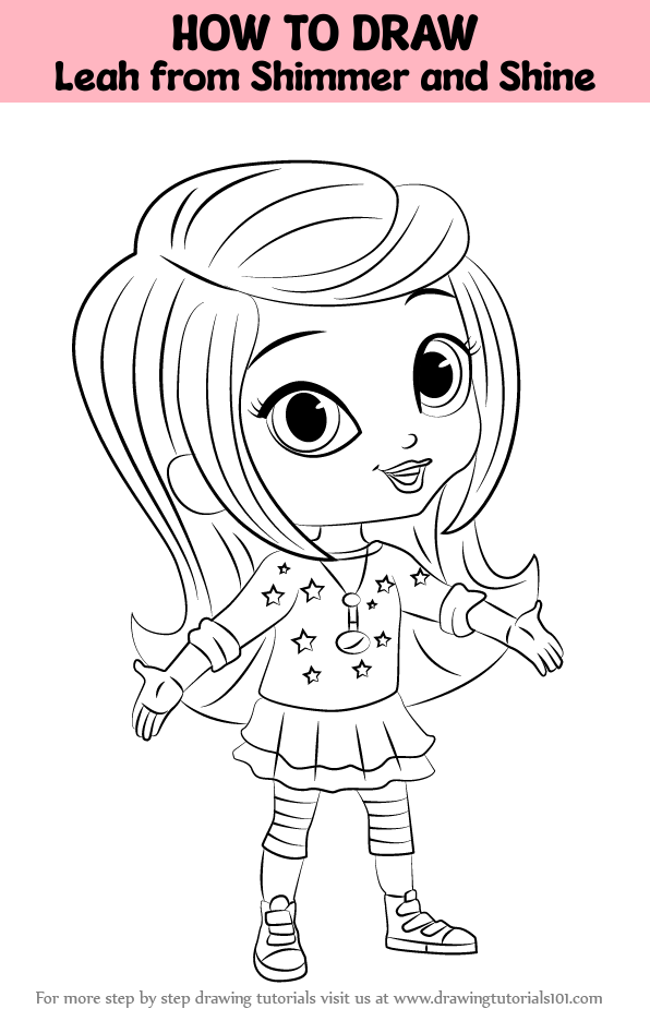 How To Draw Leah From Shimmer And Shine Shimmer And Shine Step By