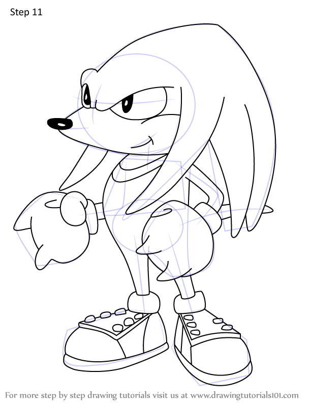 How To Draw Knuckles The Echidna From Sonic Underground Sonic