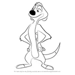 How to Draw Timon from The Lion Guard