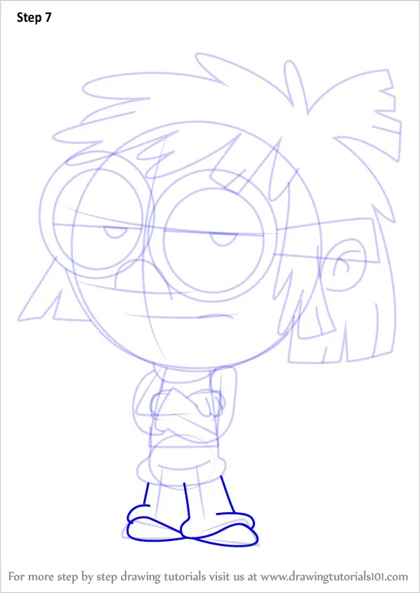 Learn How to Draw Lisa Loud from The Loud House (The Loud House) Step