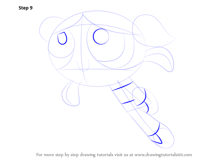 learn-how-to-draw-bubbles-from-the-powerpuff-girls-the-powerpuff-girls-step-by-step-drawing