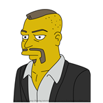 How to Draw Chuck Liddell from Simpsons