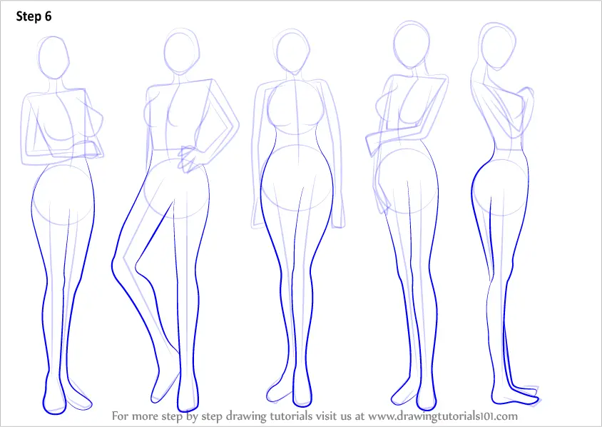 Learn How To Draw Anime Body Female Body Step By Step