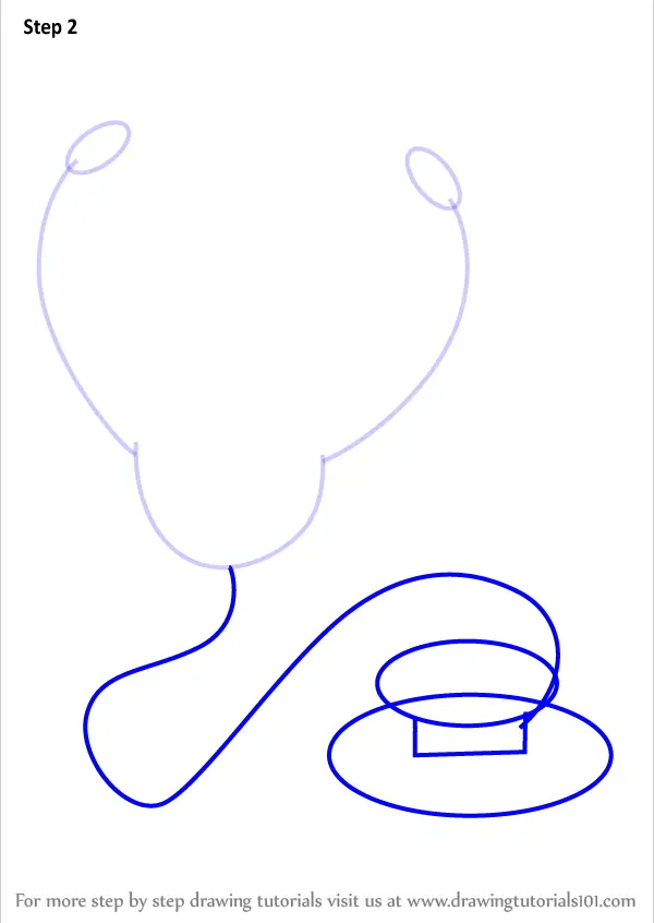 How To Draw Stethoscope Everyday Objects Step By Step