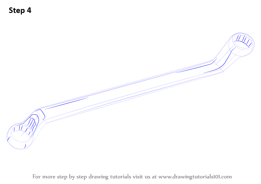 How To Draw Offset Ring Spanner Tools Step By Step