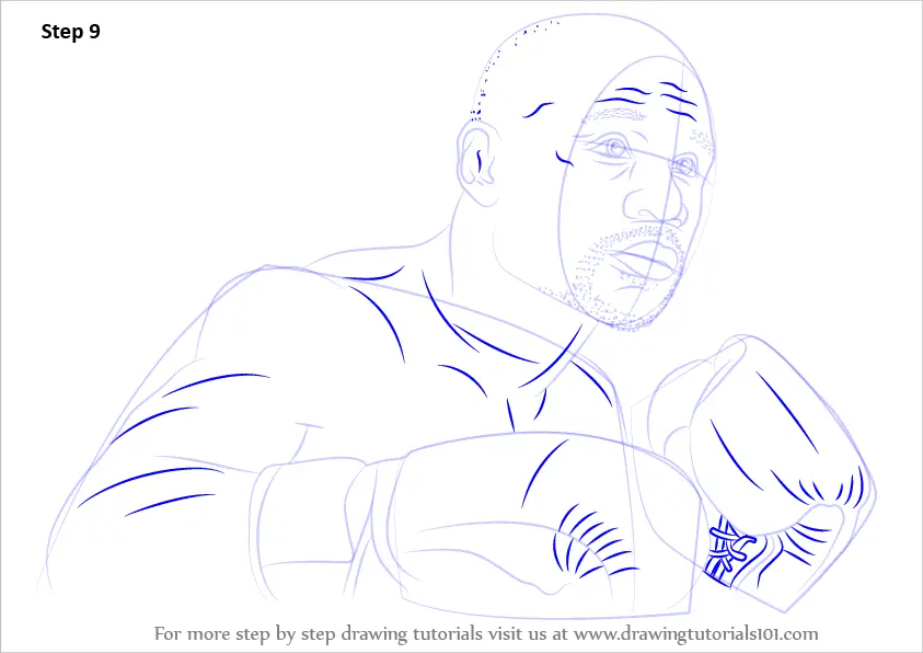 Learn How to Draw Floyd Mayweather (Boxers) Step by Step Drawing