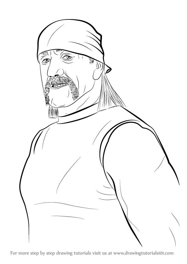 All Hulk Hogan Coloring Pages Sketch Coloring Page.
