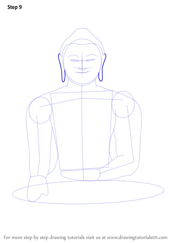 Learn How To Draw A Buddha Meditating Buddhism Step By Step Drawing Tutorials 