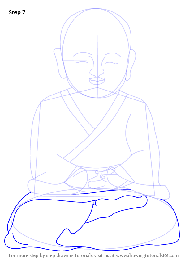 Learn How to Draw a Child Buddha (Buddhism) Step by Step Drawing