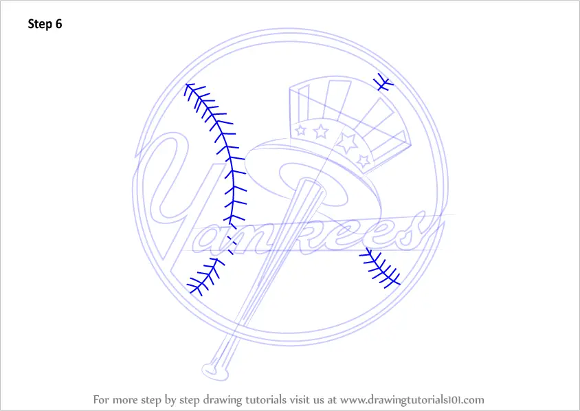 Learn How to Draw New York Yankees Logo (MLB) Step by Step Drawing