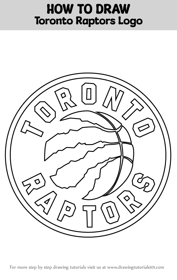 How To Draw Toronto Raptors Logo NBA Step By Step