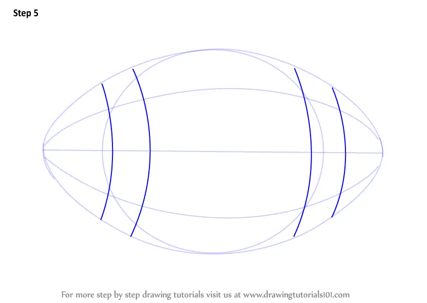 Learn How to Draw a Rugby Ball (Other Sports) Step by Step : Drawing